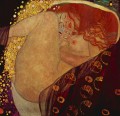 Decoración de pared dorada Danae Gustav Klimt